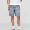 Pantalones cortos holgados de denim a cuadros estilo años 90