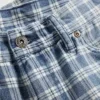 Pantalones cortos holgados de denim a cuadros estilo años 90