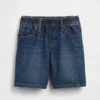 Pantalones cortos holgados de denim ultrasuaves para bebés y niños