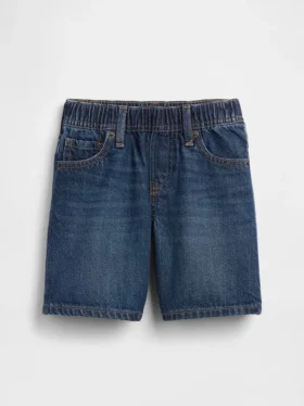 Pantalones cortos holgados de denim ultrasuaves para bebés y niños