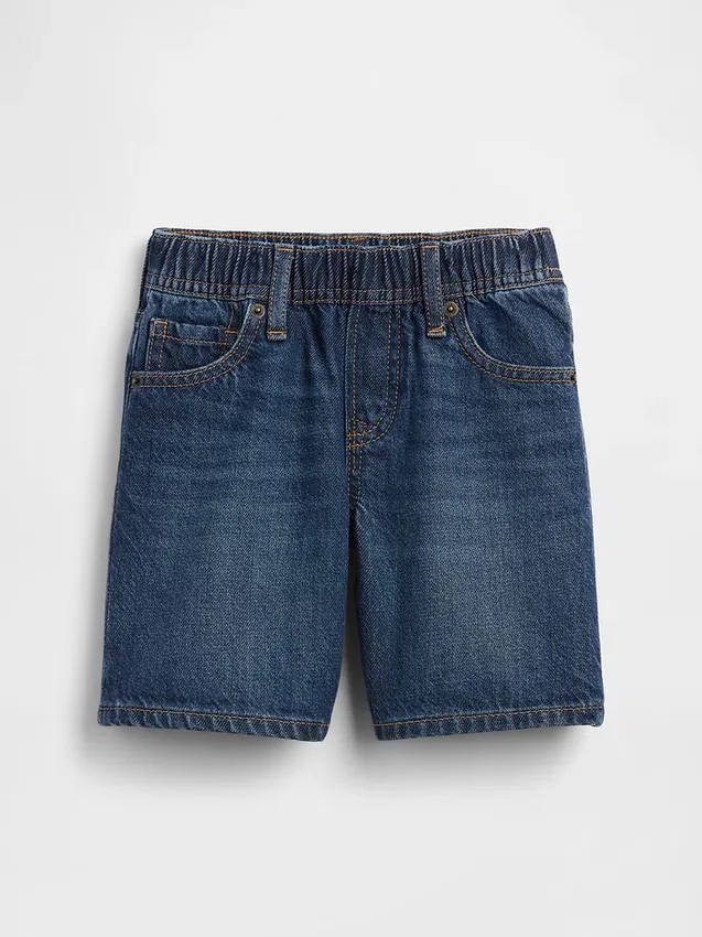 Pantalones cortos holgados de denim ultrasuaves para bebés y niños