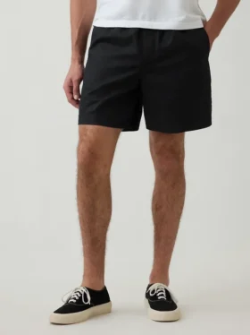 Pantalones cortos holgados de mezcla de lino de 5,5″