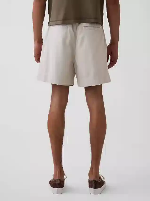 Pantalones cortos holgados de mezcla de lino de 5,5"