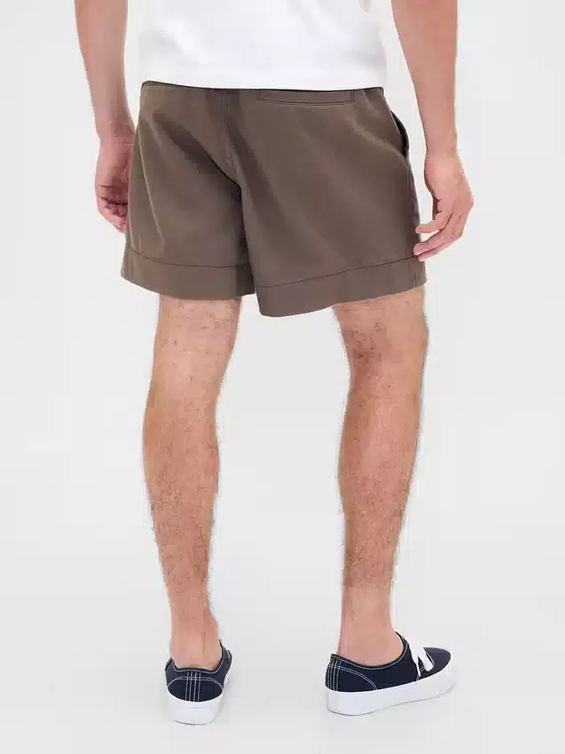 Pantalones cortos holgados de mezcla de lino de 5,5"
