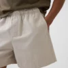 Pantalones cortos holgados de mezcla de lino de 5,5"