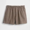 Pantalones cortos holgados de mezcla de lino de 5,5"