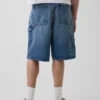 Pantalones cortos holgados de vaquero estilo carpintero de 10,5"