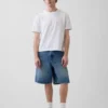 Pantalones cortos holgados de vaquero estilo carpintero de 10,5"