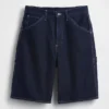 Pantalones cortos holgados de vaquero estilo carpintero de 10,5"