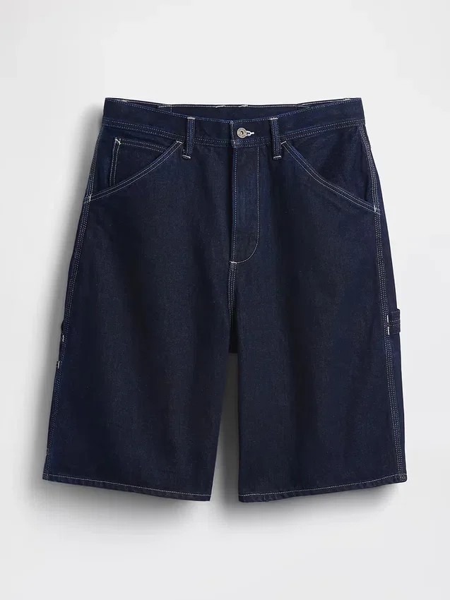 Pantalones cortos holgados de vaquero estilo carpintero de 10,5"