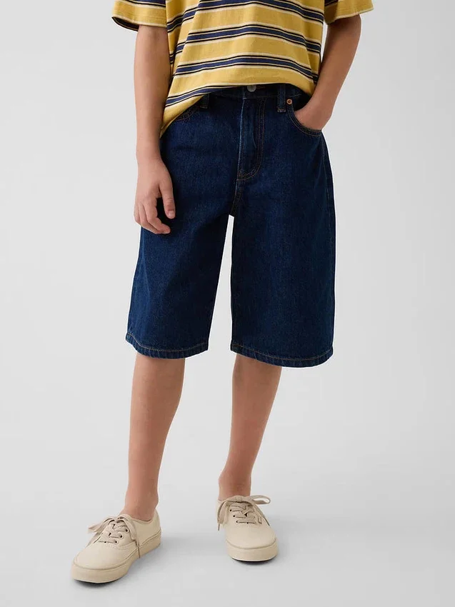 Pantalones cortos holgados de vaquero para niños