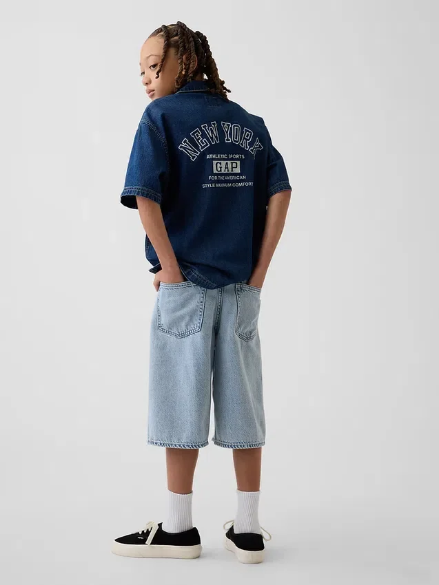 Pantalones cortos holgados de vaquero ultrasuaves para niños