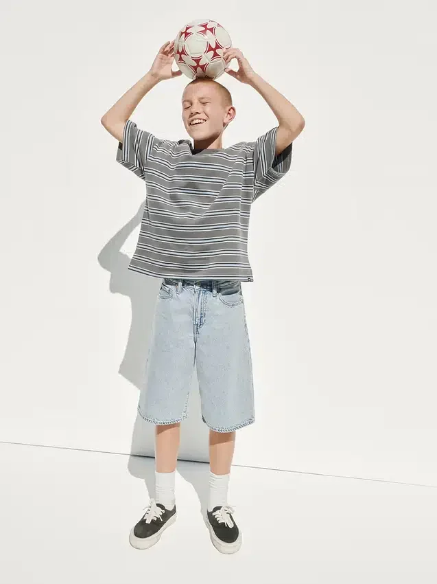 Pantalones cortos holgados de vaquero ultrasuaves para niños