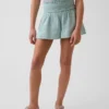 Pantalones cortos infantiles de gasa de algodón con bajo en forma de mariposa