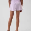 Pantalones cortos infantiles de gasa de algodón con bajo en forma de mariposa
