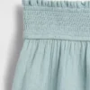 Pantalones cortos infantiles de gasa de algodón con bajo en forma de mariposa