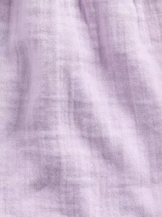 Pantalones cortos infantiles de gasa de algodón con bajo en forma de mariposa