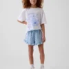 Pantalones cortos infantiles de gasa de algodón con volantes