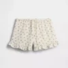 Pantalones cortos infantiles de gasa de algodón con volantes