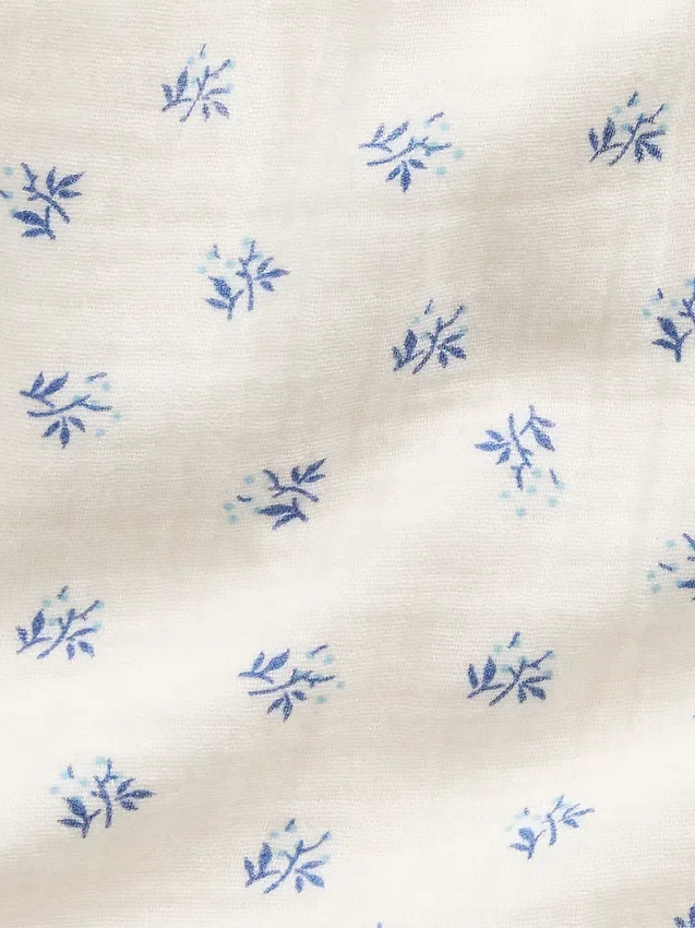 Pantalones cortos infantiles de gasa de algodón con volantes