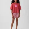 Pantalones cortos infantiles de lino y algodón con estampado de cuadros vichy