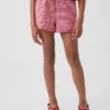 Pantalones cortos infantiles de lino y algodón con estampado de cuadros vichy