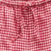 Pantalones cortos infantiles de lino y algodón con estampado de cuadros vichy