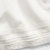 Pantalones cortos infantiles de lino y algodón con ribete de encaje