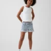 Pantalones cortos midi de denim a rayas para niños