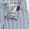 Pantalones cortos midi de denim a rayas para niños