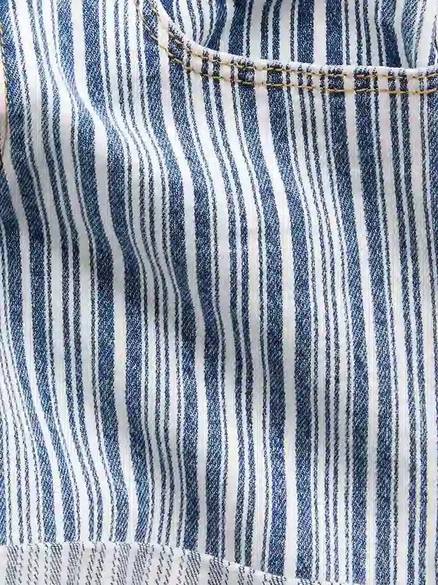 Pantalones cortos midi de denim a rayas para niños