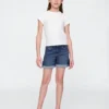 Pantalones cortos midi de denim para niños