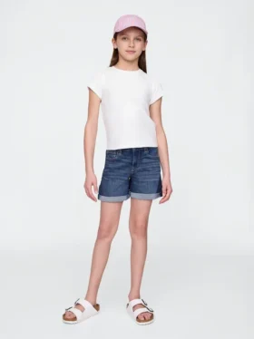 Pantalones cortos midi de denim para niños