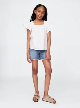 Pantalones cortos midi de denim para niños
