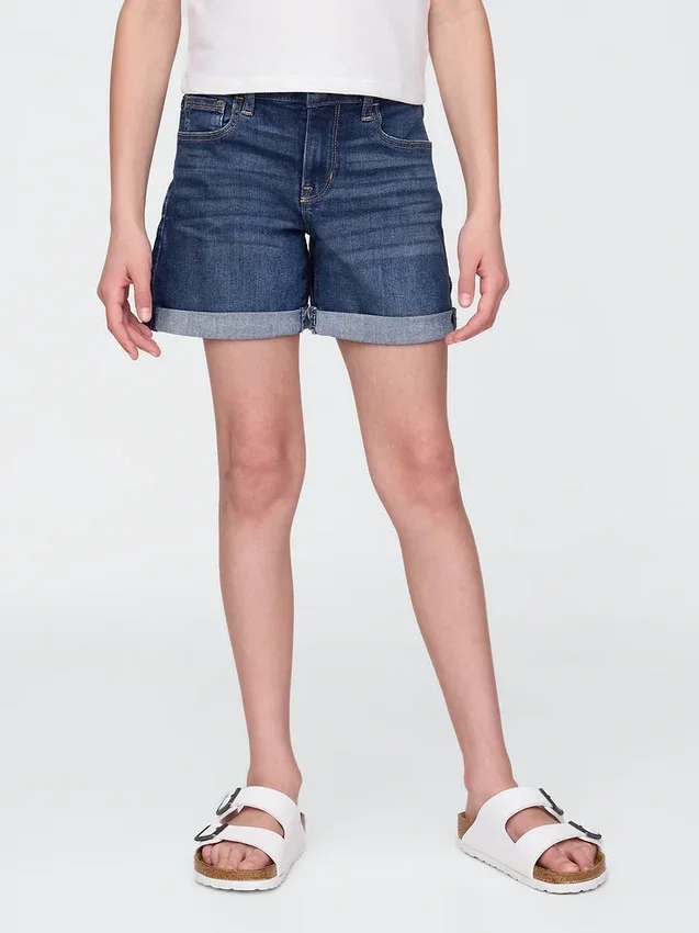 Pantalones cortos midi de denim para niños