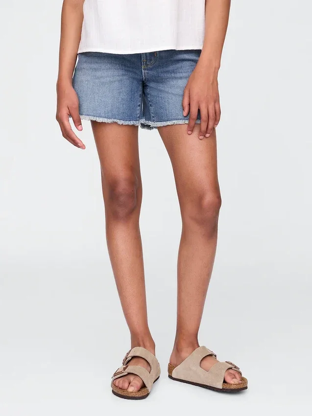 Pantalones cortos midi de denim para niños