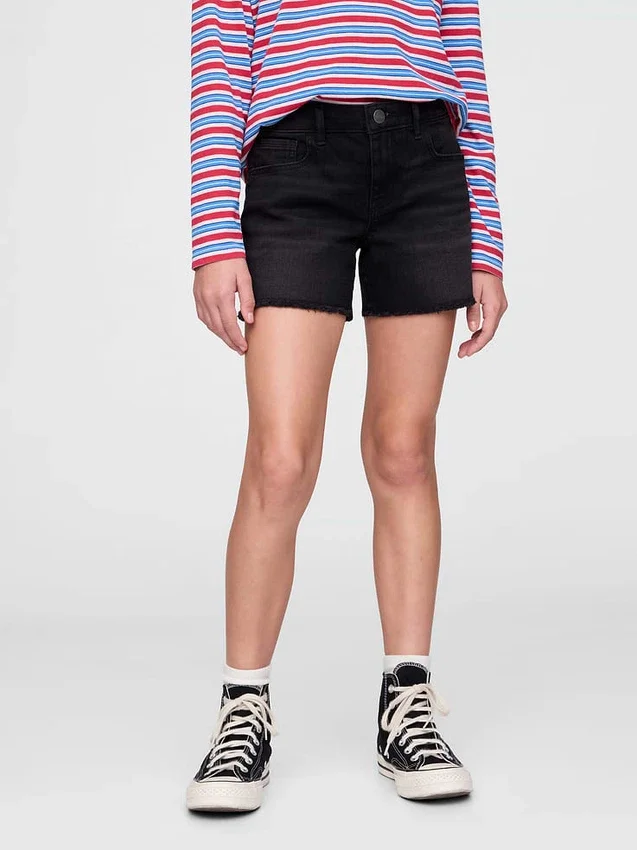 Pantalones cortos midi de denim para niños