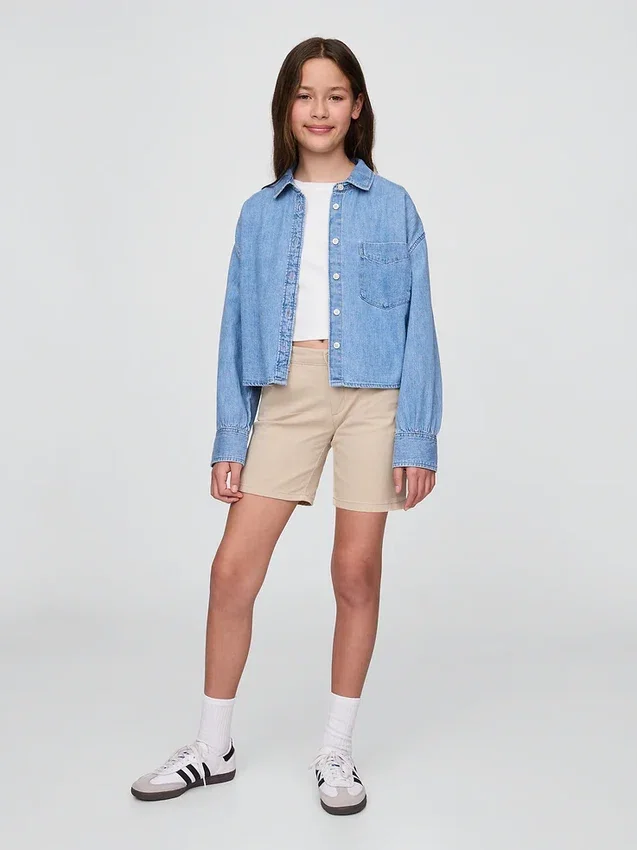 Pantalones cortos midi de uniforme para niños