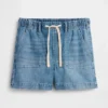 Pantalones cortos premamá de denim ultrasuave con panel completo