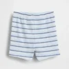 Pantalones cortos sin cremallera a rayas Tinyrib de Baby First Favorites