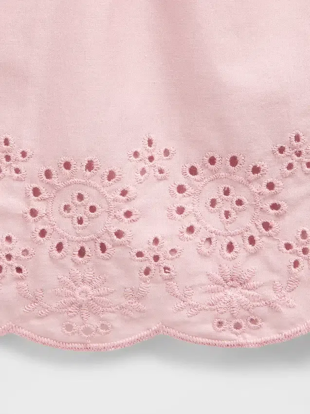 Pantalones cortos sin cremallera con dobladillo de ojales para bebés y niños pequeños