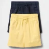 Pantalones cortos sin cremallera para bebés y niños (pack de 2)