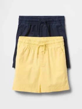 Pantalones cortos sin cremallera para bebés y niños (pack de 2)
