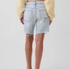 Pantalones cortos tipo bermuda de denim holgados y de talle medio