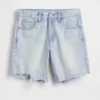 Pantalones cortos tipo bermuda de denim holgados y de talle medio