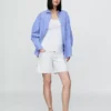 Pantalones cortos tipo bermuda de vaquero premamá con panel completo de 7"