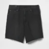 Pantalones cortos tipo bermudas de denim holgados de los años 90, de talle medio (8")