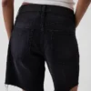 Pantalones cortos tipo bermudas de denim holgados de talle medio, de 8"