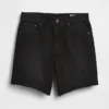 Pantalones cortos tipo bermudas de denim holgados de talle medio, de 8"