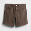 Pantalones cortos tipo bermudas de denim holgados de talle medio, de 8"